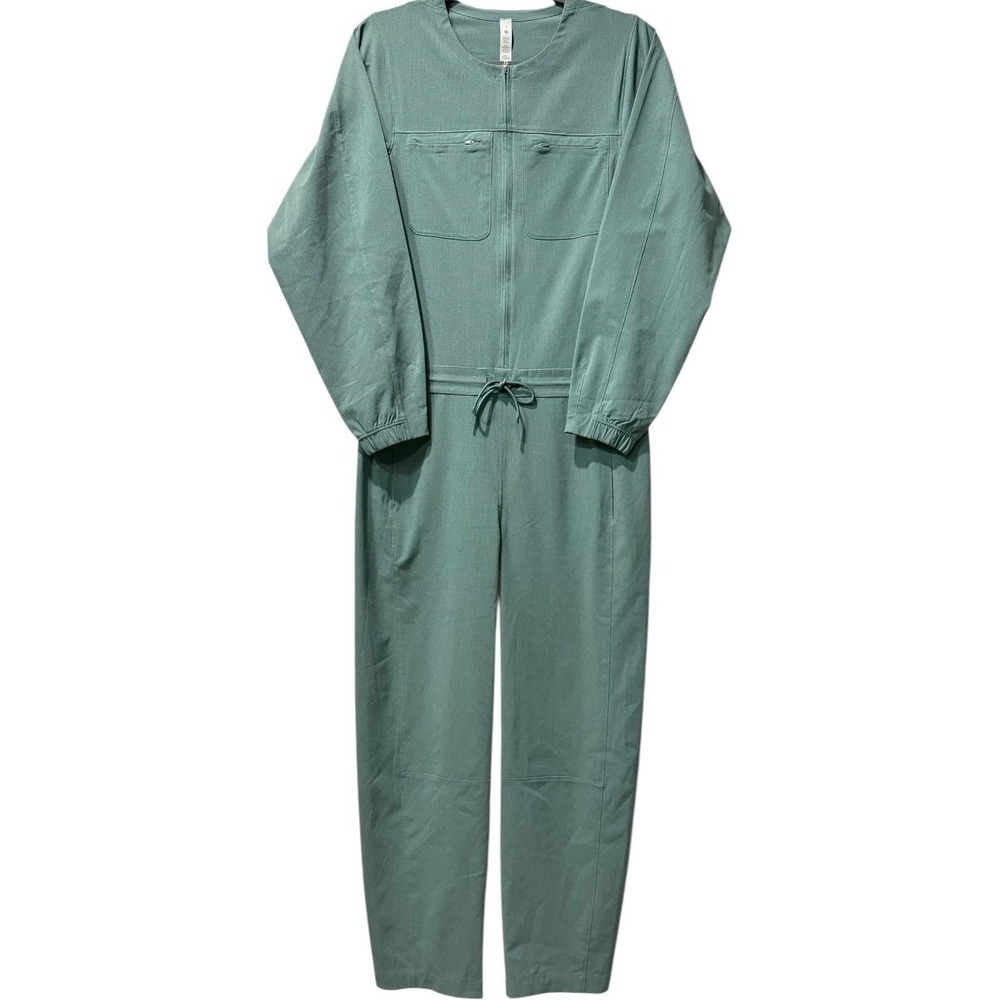 Lululemon Ventlight Zippered Jumpsuit One‎ Piece Quick Dry Size 4 Tidewater Teal